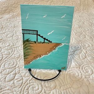 "Take Me To The Beach", Caribbean Blue, 5x7 Acrylic Painting